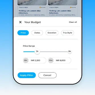solo squad trip filters sheet on a phone