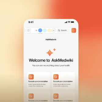 askmedwiki ai health assistant on a phone