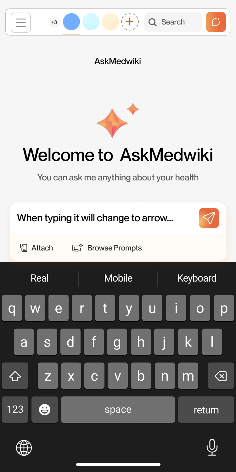 Mobile: typing with the keyboard open